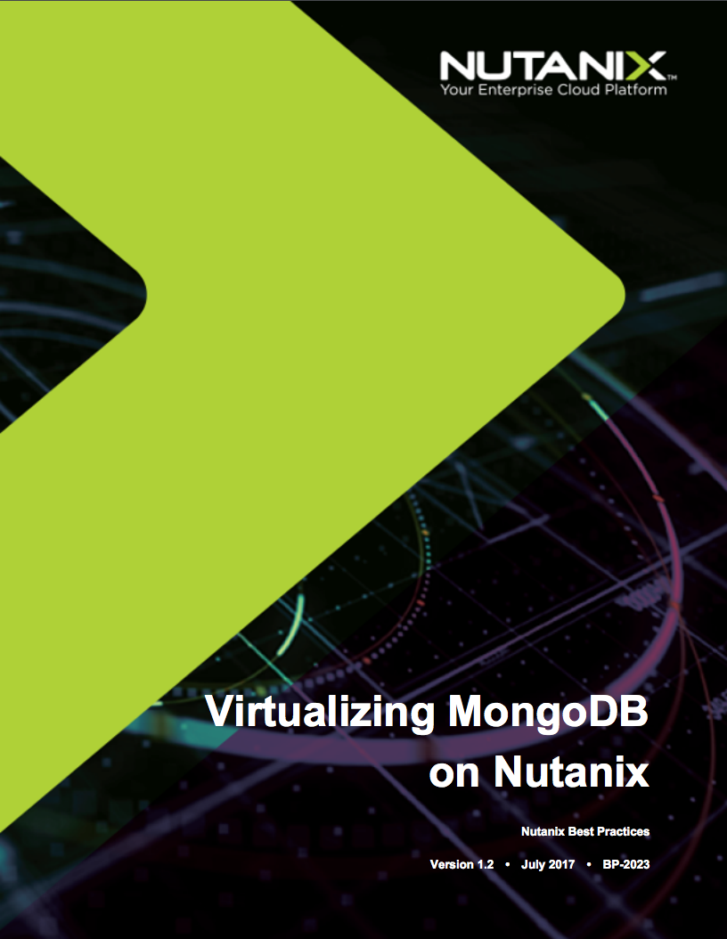 虚拟化MongoDB在Nutanix上