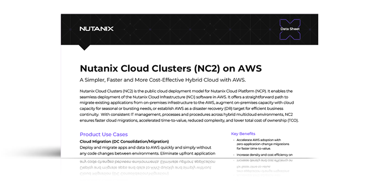 Nutanix Cloud Clusters (NC2) on AWS