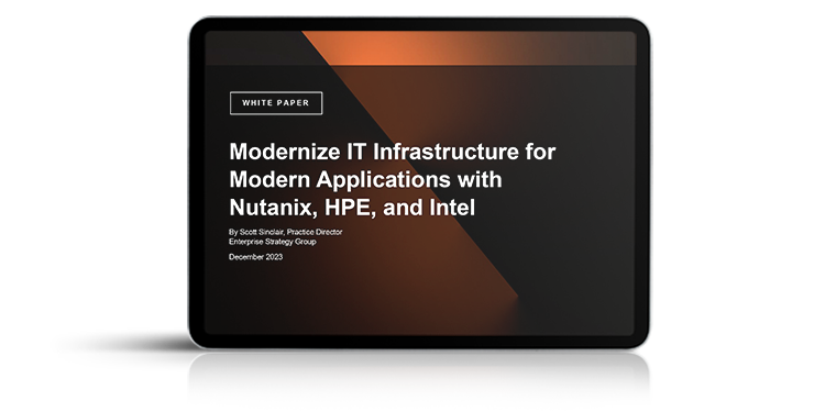 更新IT现代应用基础设施Nutanix、HPE和Intel